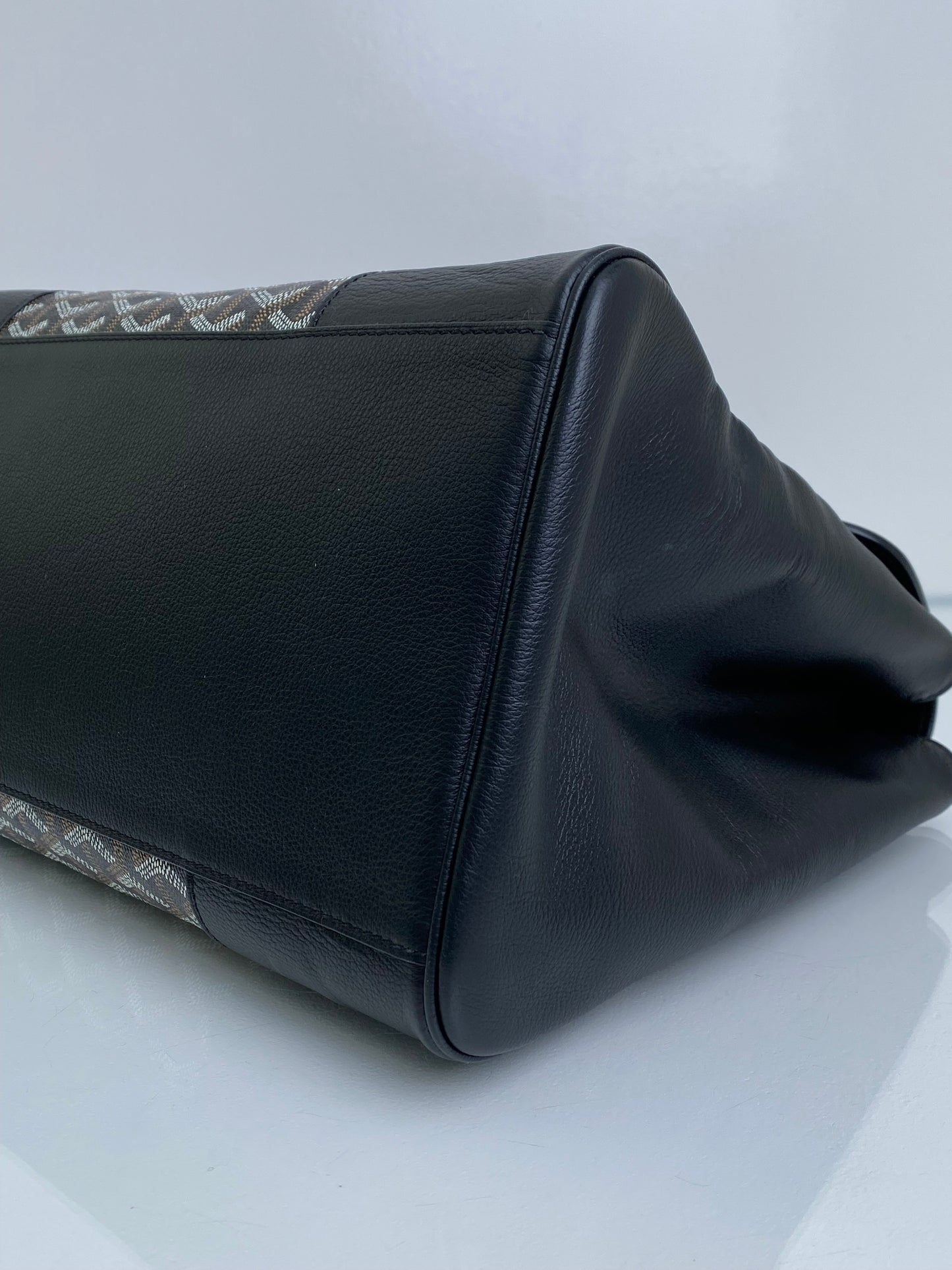Goyard Black Goyardine Saigon Tote Bag SHW