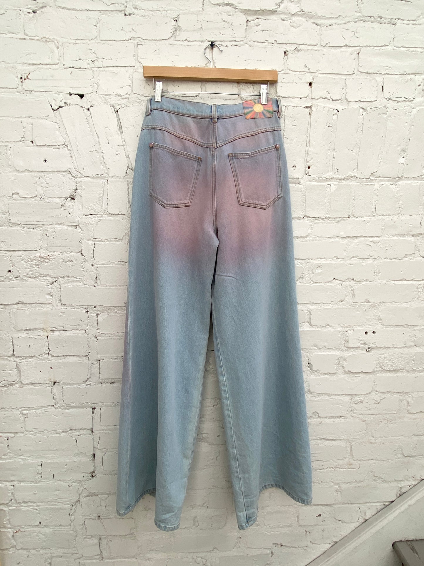 Chanel Gradient Light Wash Sunshine Jeans, 42