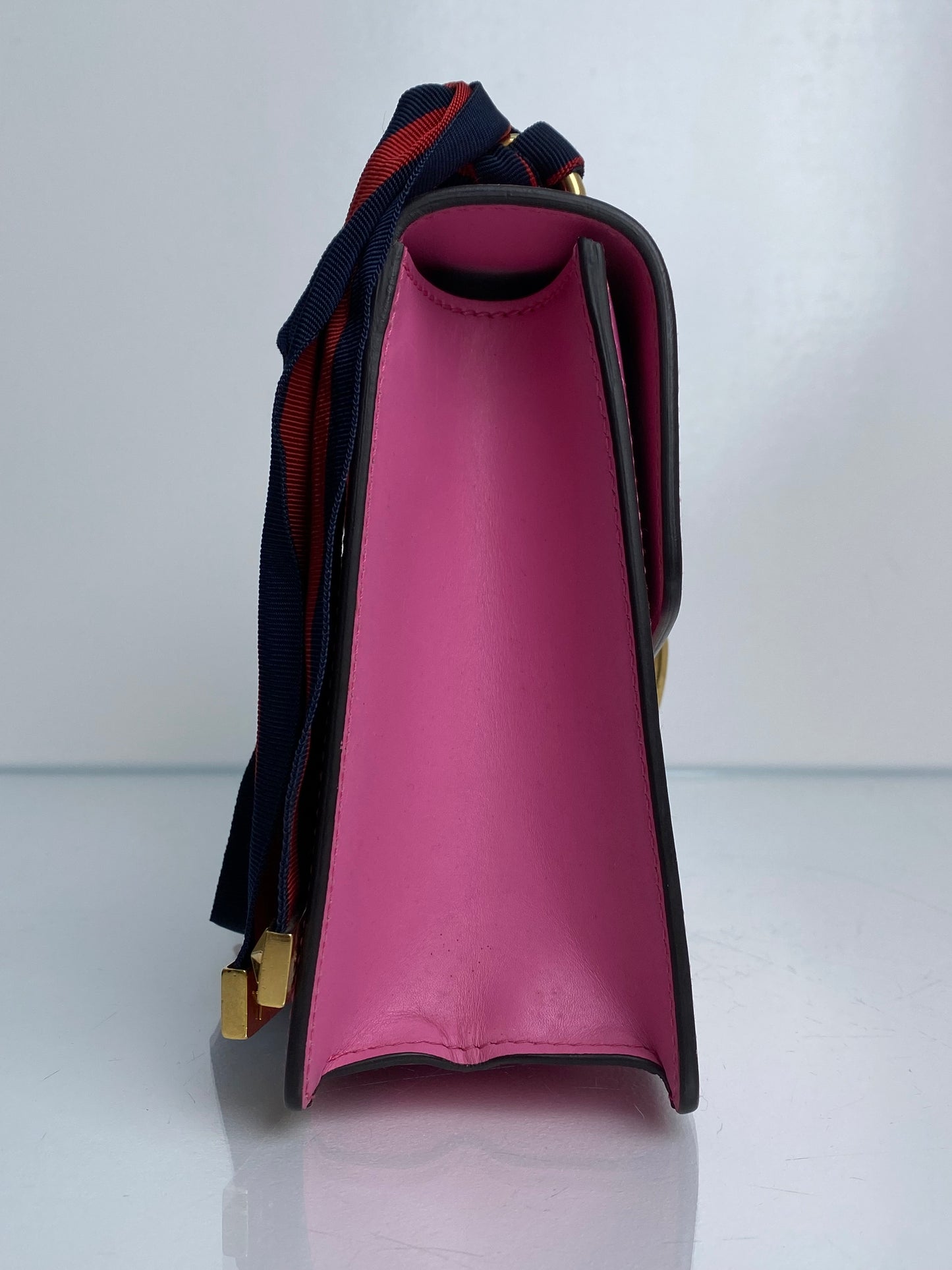 Gucci Pink Webstripe Sylvie Bag GHW