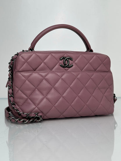 Chanel Mauve Lambskin Quilted Medium Trendy Bag RHW #21