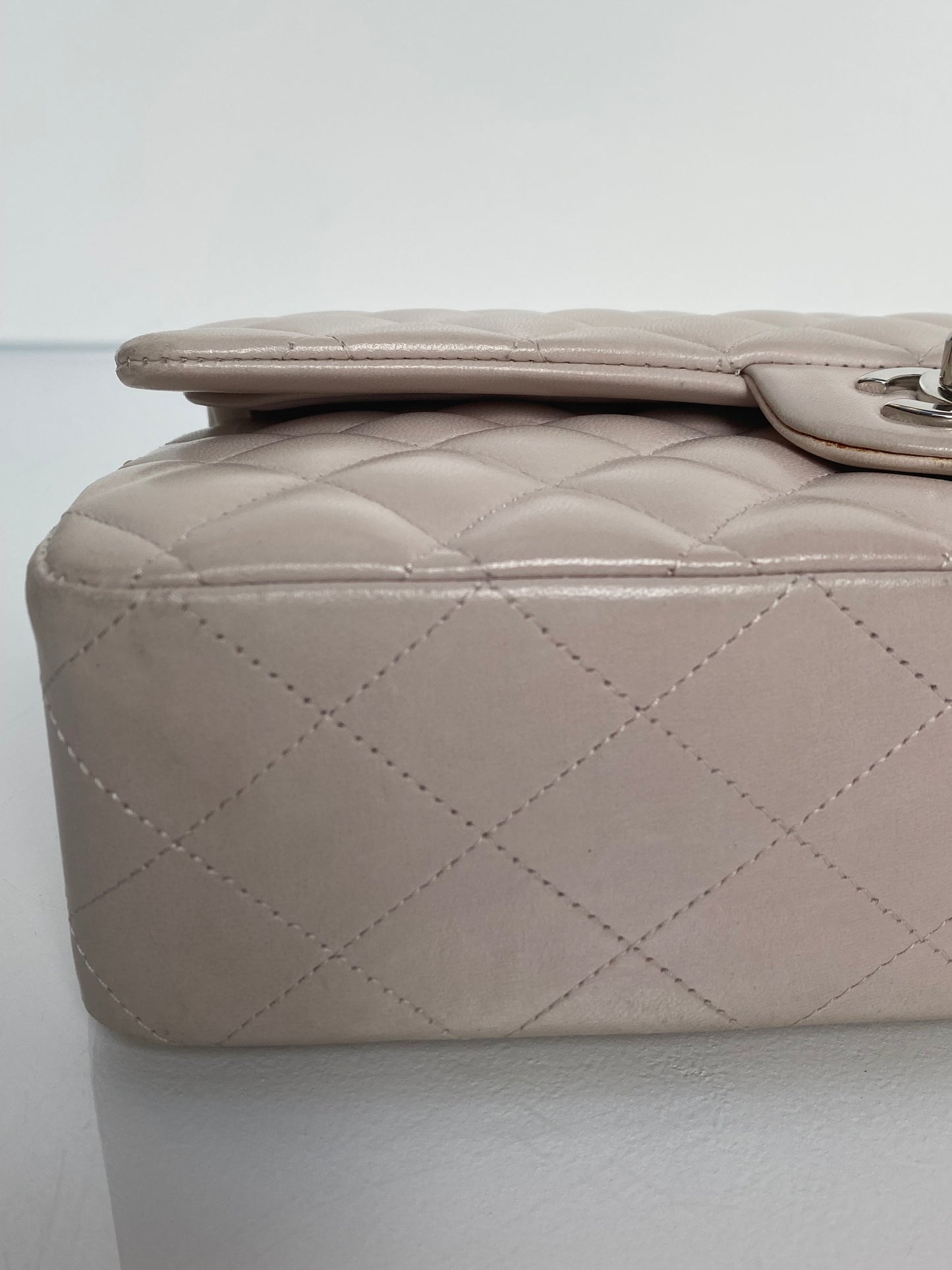 Chanel Lilac / Light Pink Quilted Lambskin Double Flap Medium Bag SHW #14