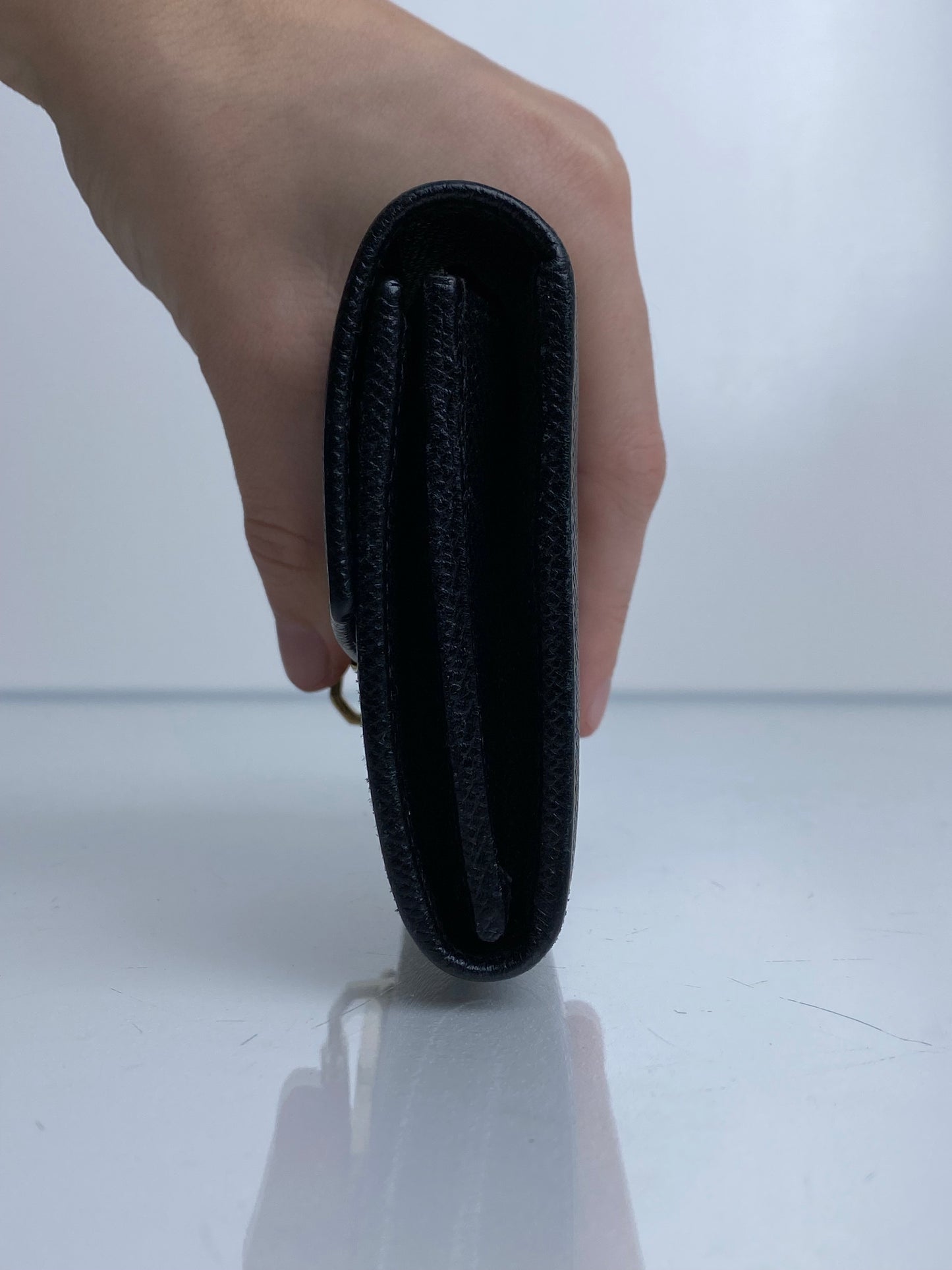 Salvatore Ferragamo Black Logo Wallet GHW