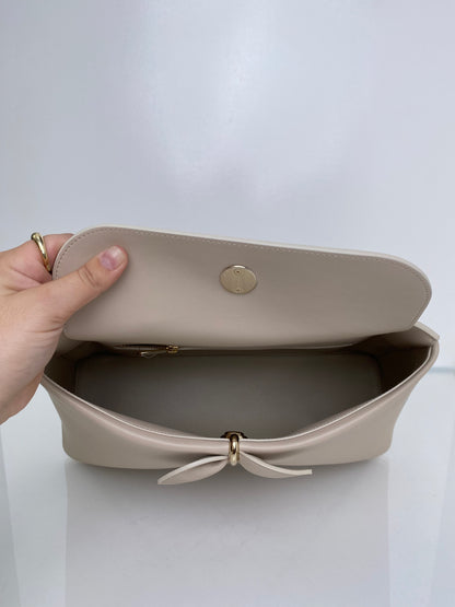 Dior Beige Leather Top Handle Cigale Bag GHW