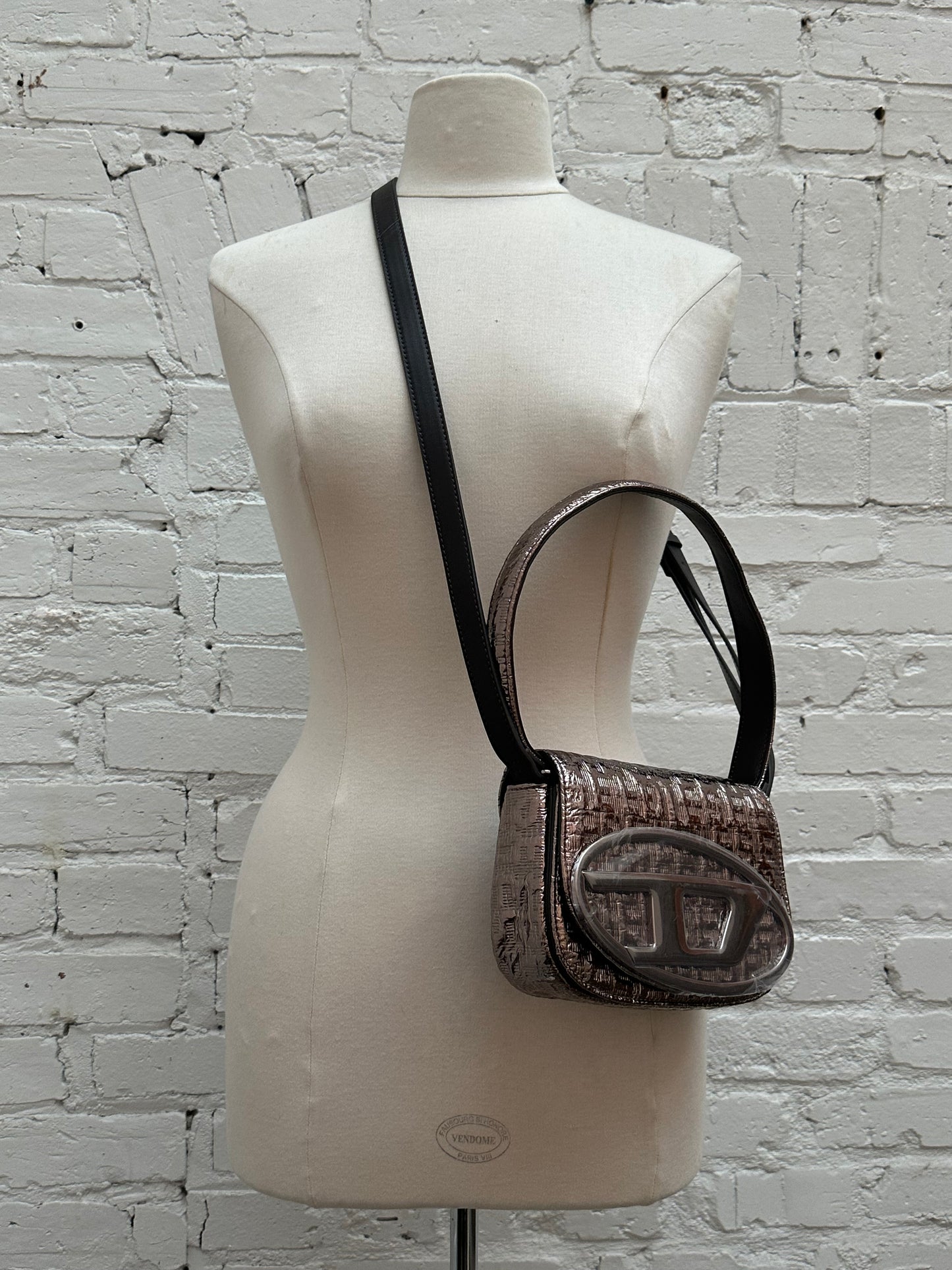 Diesel Metallic Logo Shoulder Bag SHW