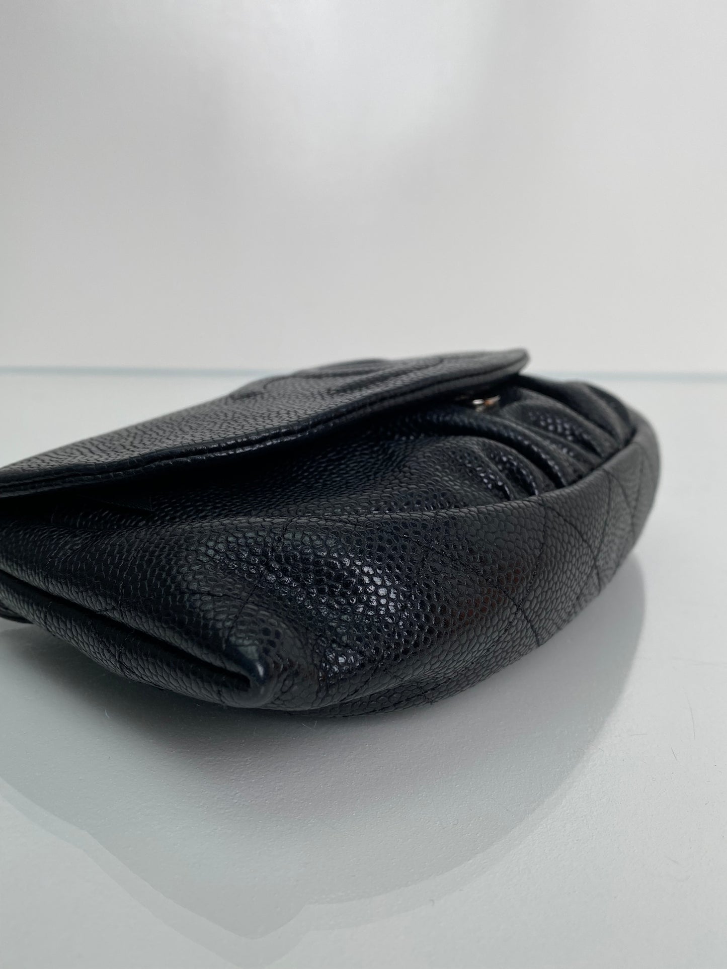 Chanel Black Caviar Half Moon WOC Bag SHW