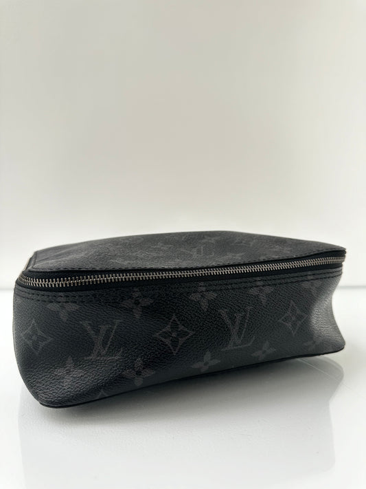 Louis Vuitton Black Monogram Cosmetic Zipper Cube