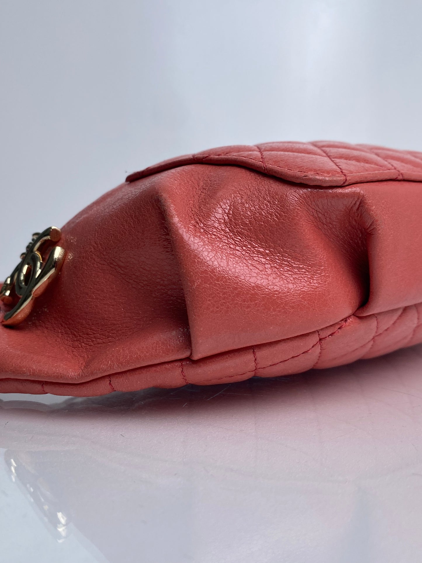 Chanel Pink Crumpled Glazed Lambskin Quilted Waist Bag GHW #25