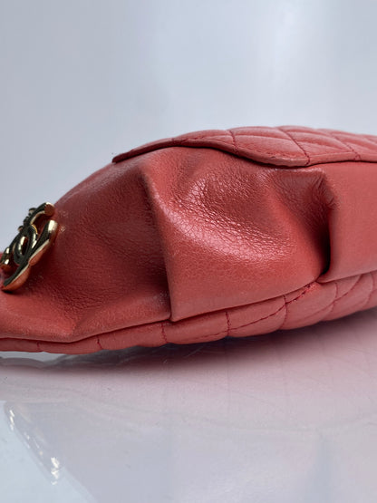 Chanel Pink Crumpled Glazed Lambskin Quilted Bum Bag GHW #25
