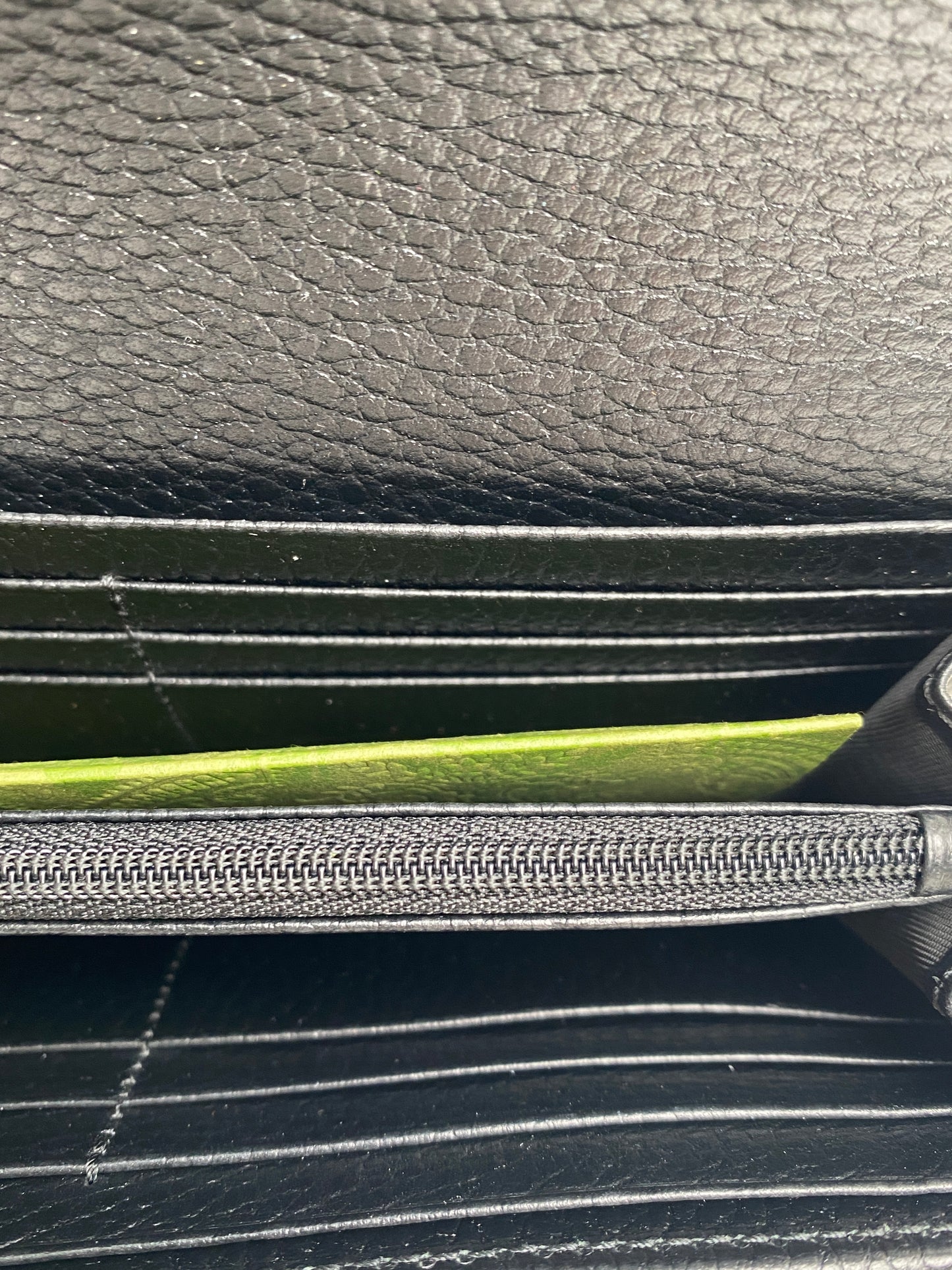 Gucci Black GG Marmont Continental Wallet GHW