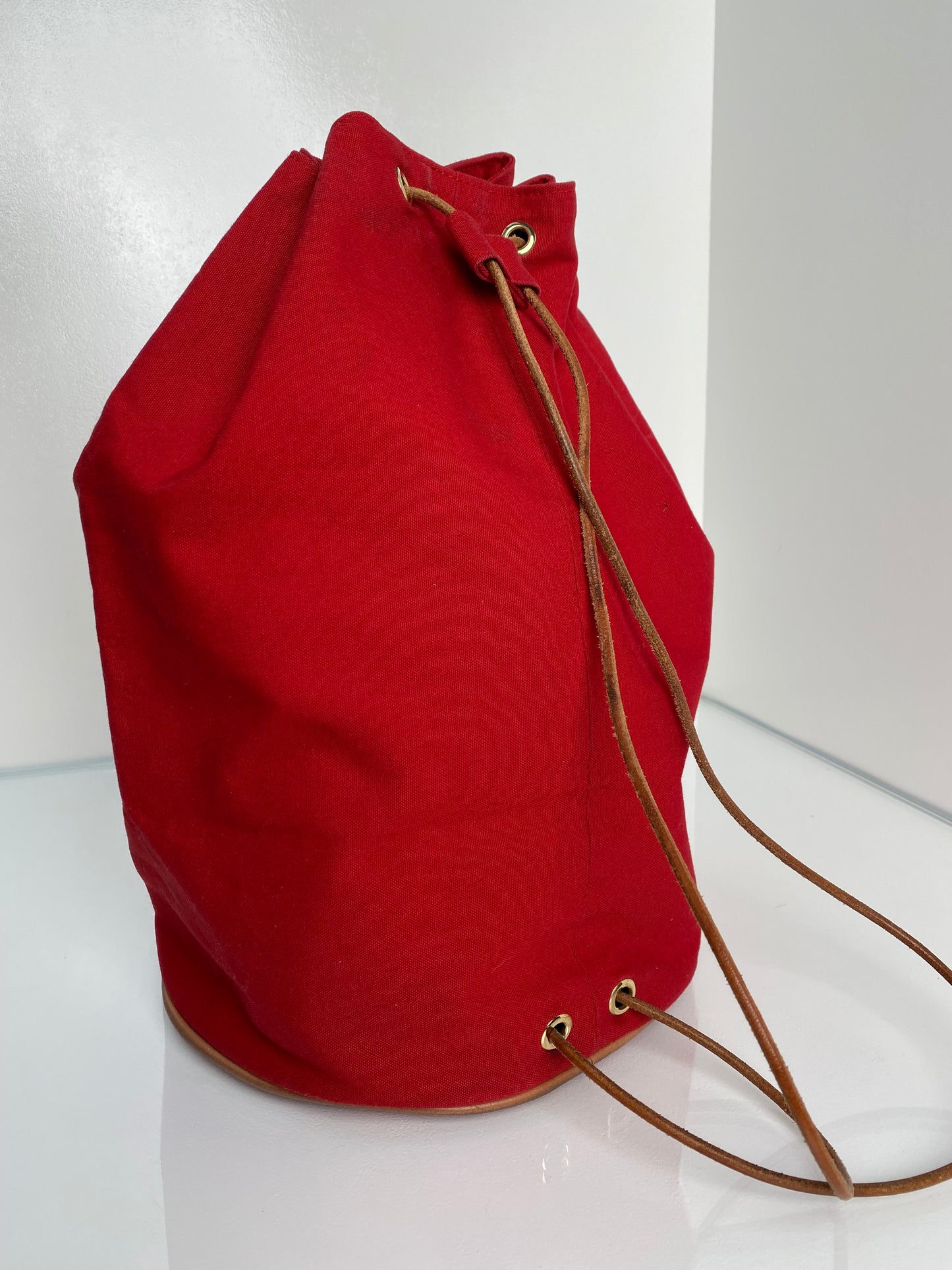 Hermes Red Canvas Polochon Mimile