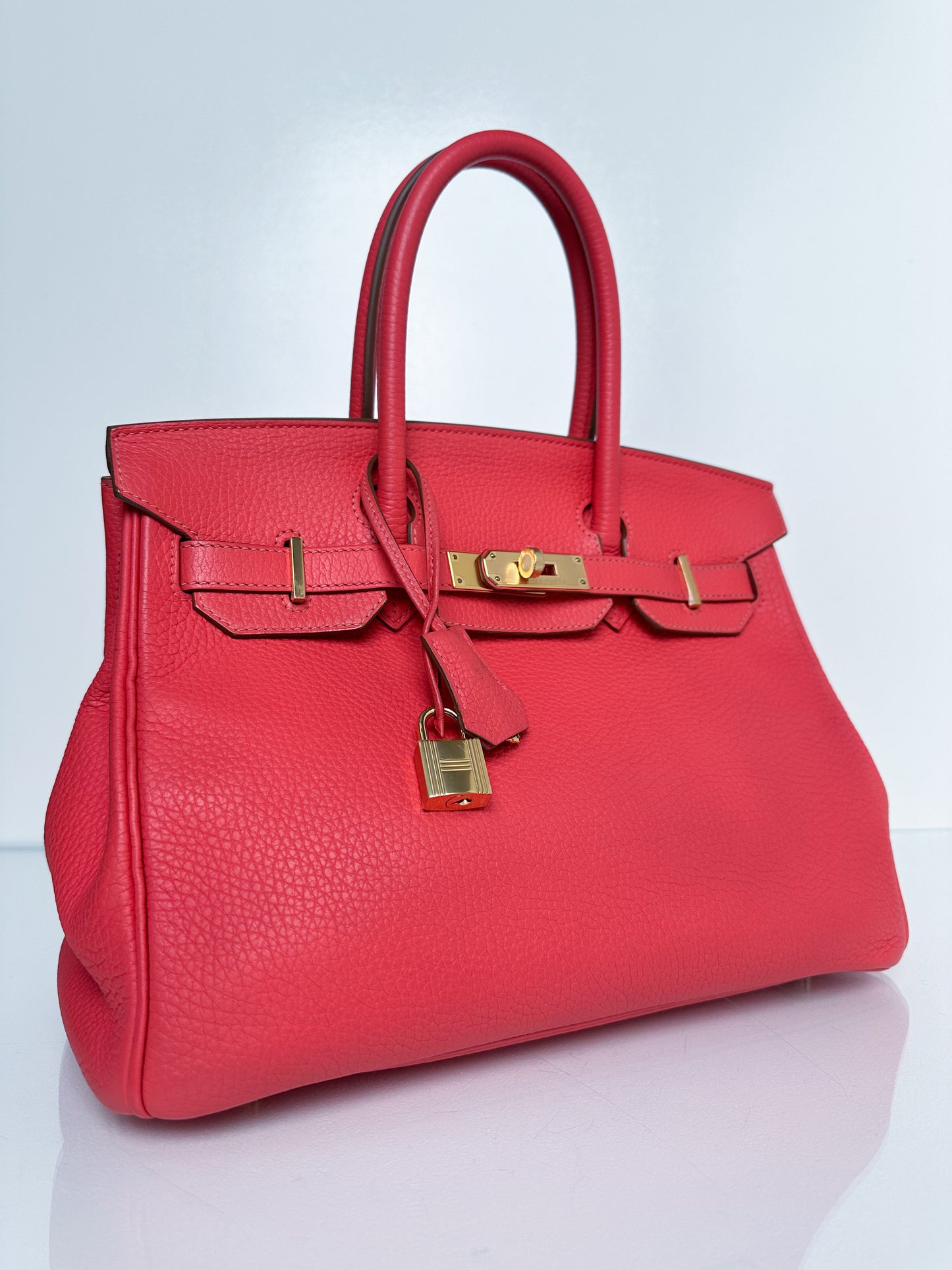 Hermes Birkin 30 Rose Jaipur Clemence GHW #R