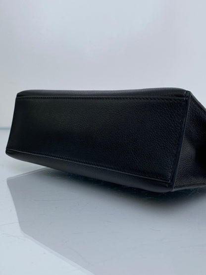 Hermes Kelly Pochette Noir Swift GHW #M