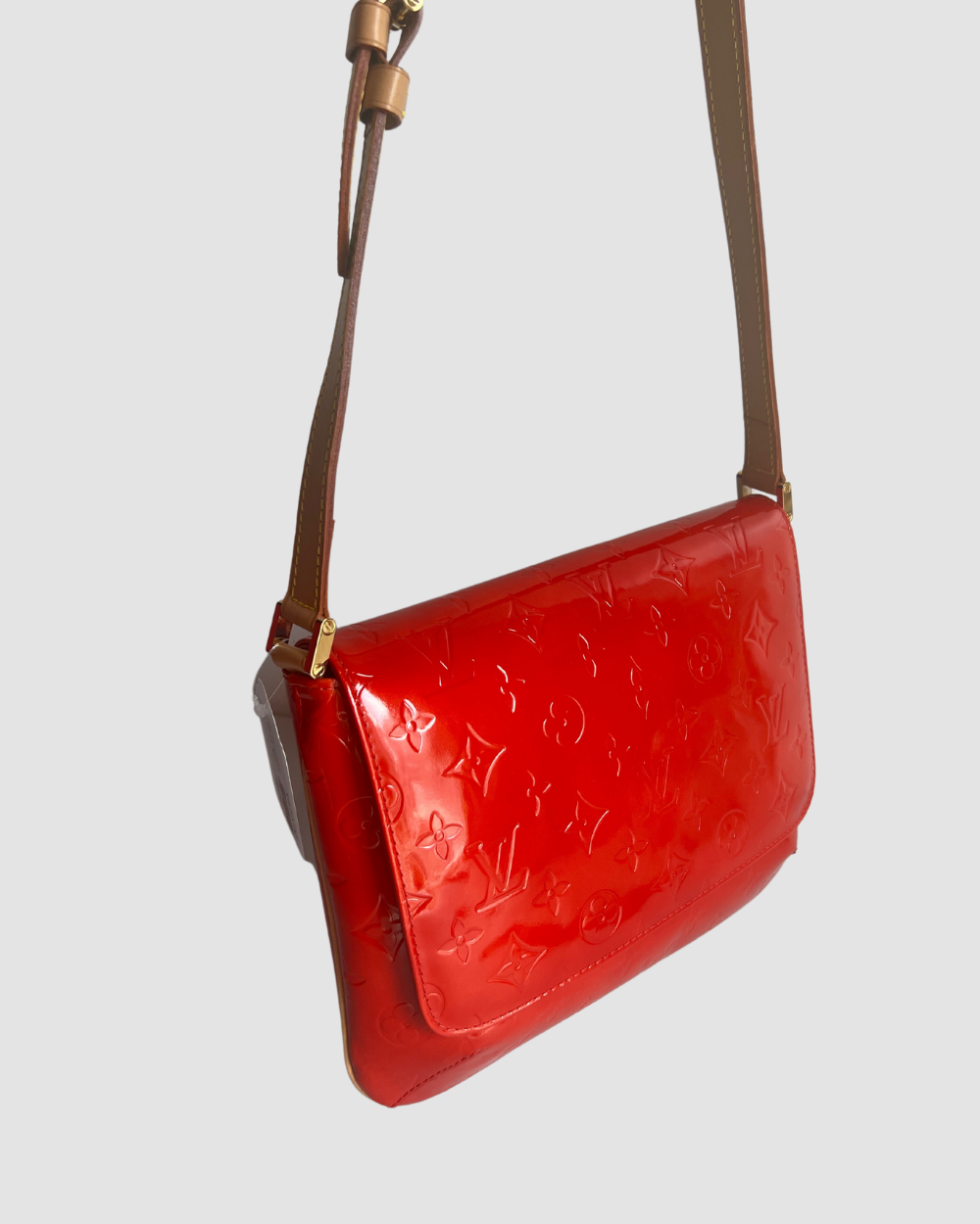 Louis Vuitton Red Thompson Vernis Bag