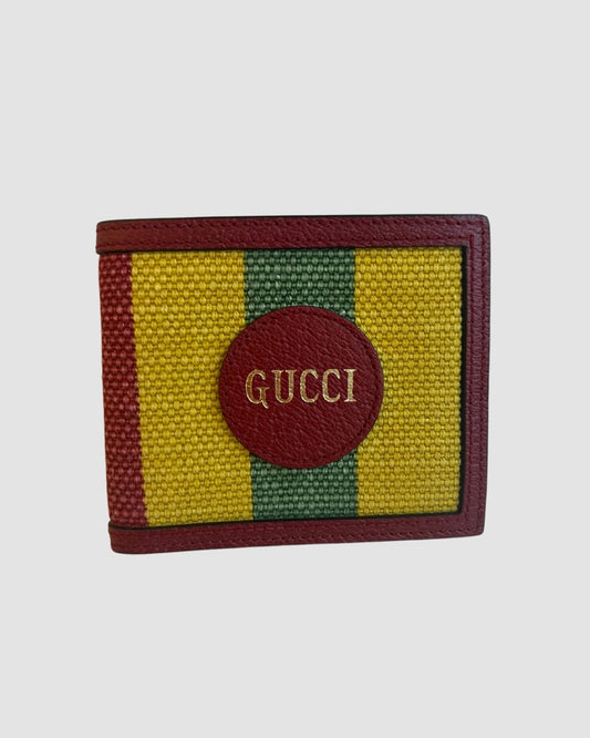 Gucci Bifold Wallet Baiadera Striped Canvas, B&D