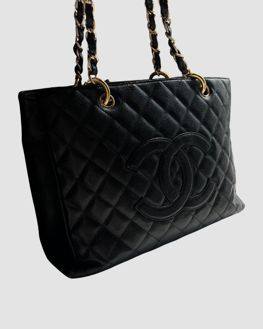 Chanel Black Caviar GST GHW