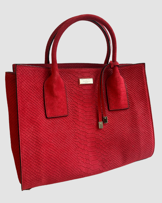 Kate Spade Red Suede Tote