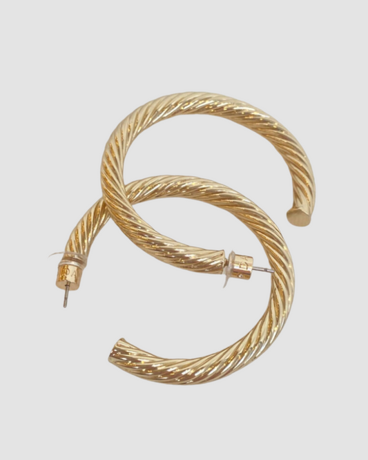 Dannijo Liko 10k Gold Plated Hoop Earrings