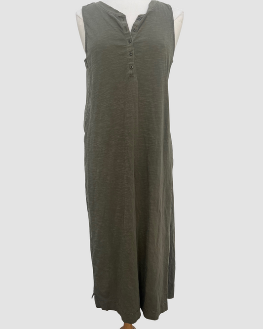 Z Supply Olive Cotton Sleeveless T-Shirt Dress
