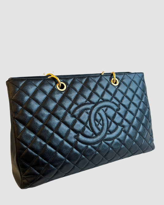Chanel Black XL GST Caviar Leather GHW