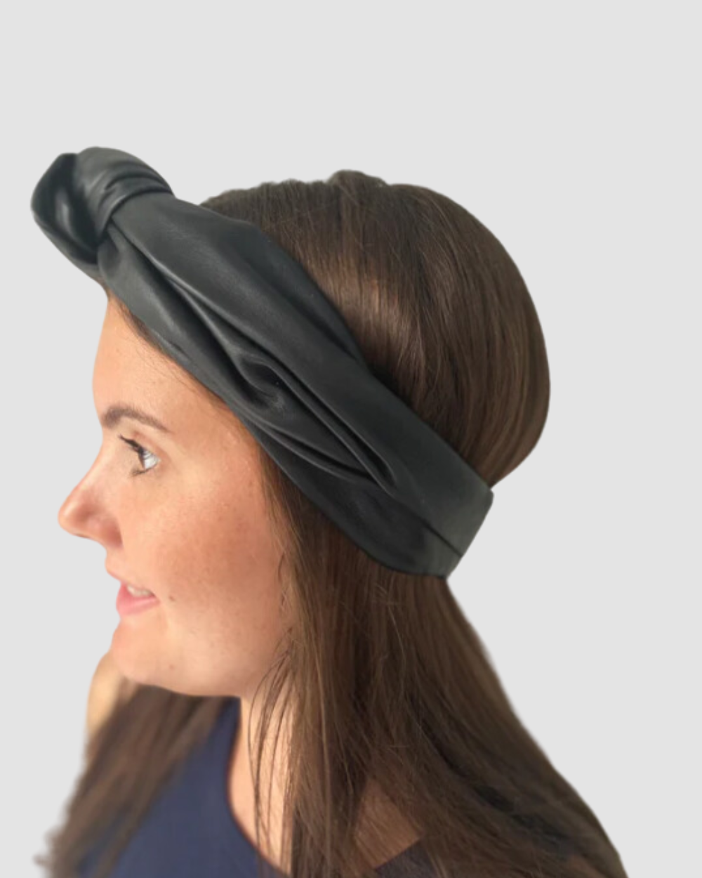 Celine Black Leather Headband