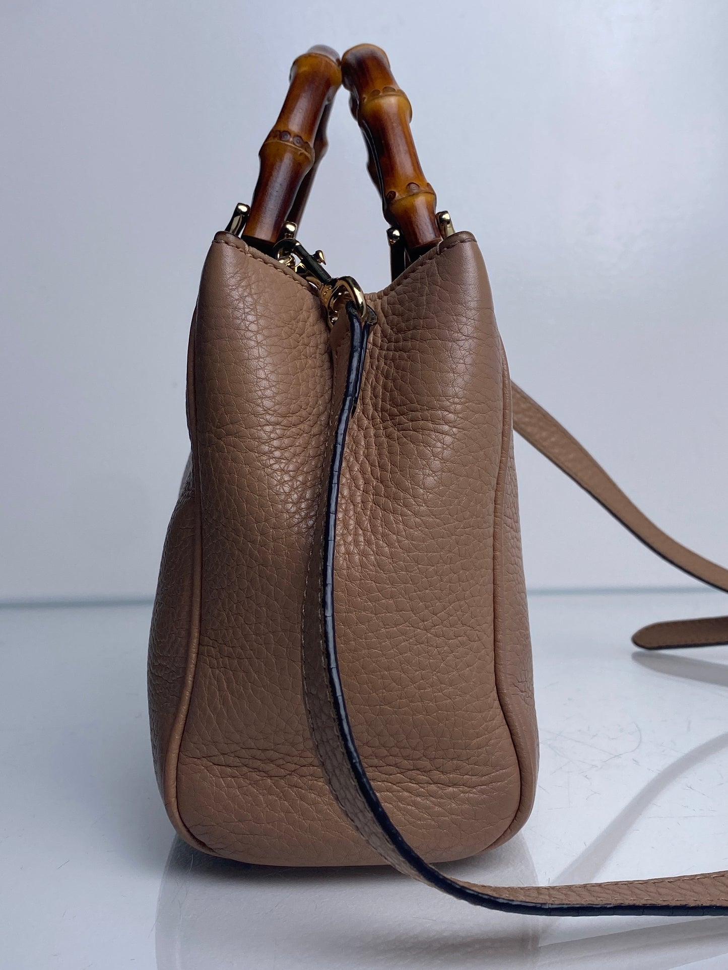 Gucci Vintage Nude Diana Bamboo Bag LGHW