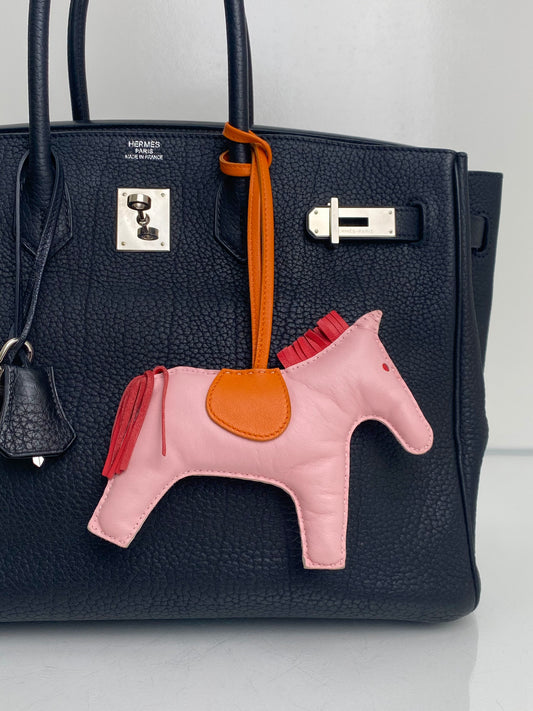 Hermes Rodeo GM Rose Sakura Bag Charm