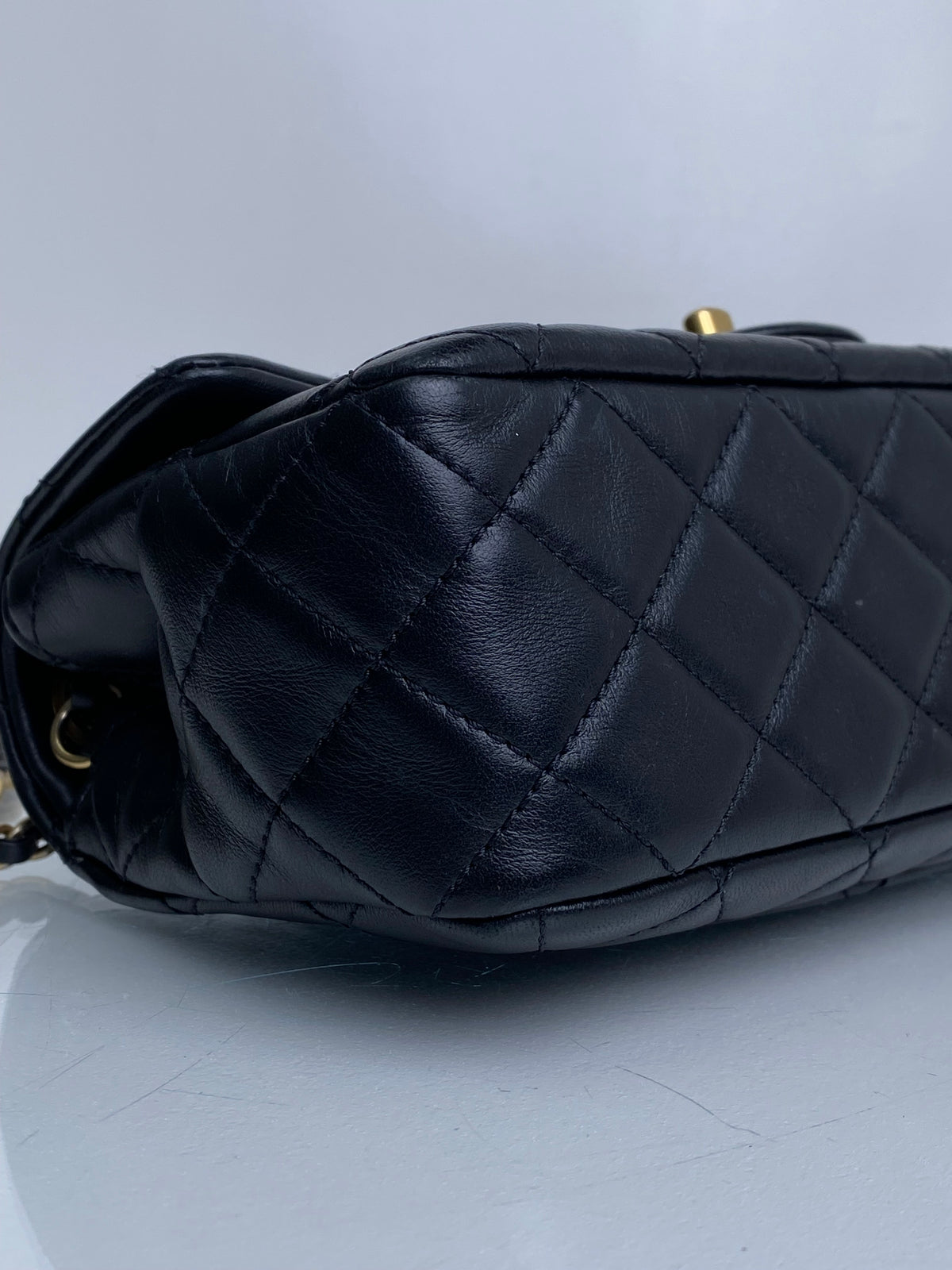 Chanel Black Quilted Lambskin Romance Mini Rectangular Classic Flap Bag GHW #30