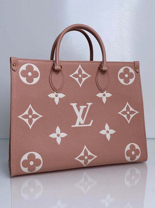 Louis Vuitton Pink Empreinte On The Go MM Bag GHW