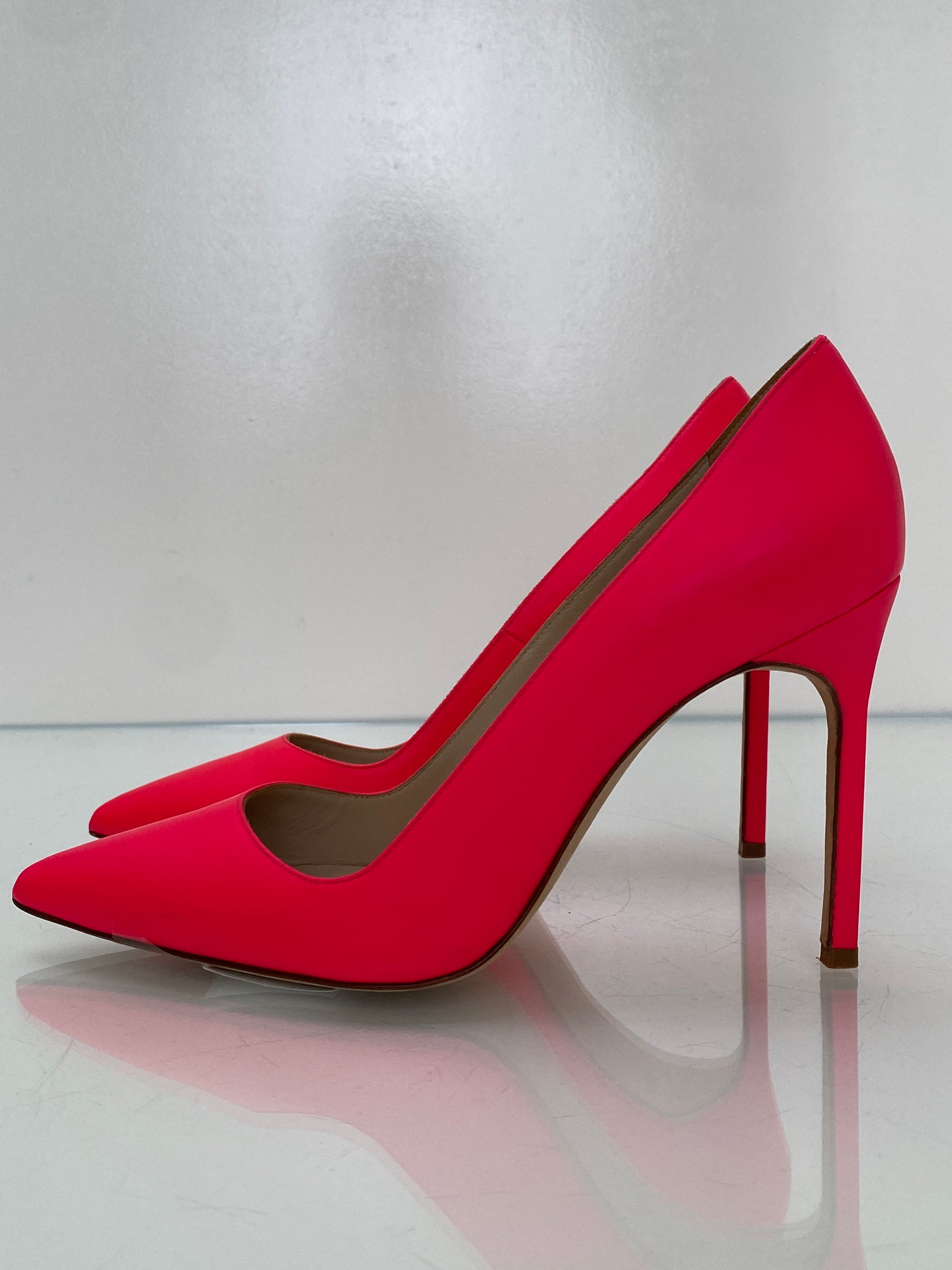 Manolo Blahnik Neon Pink Heels, 37.5