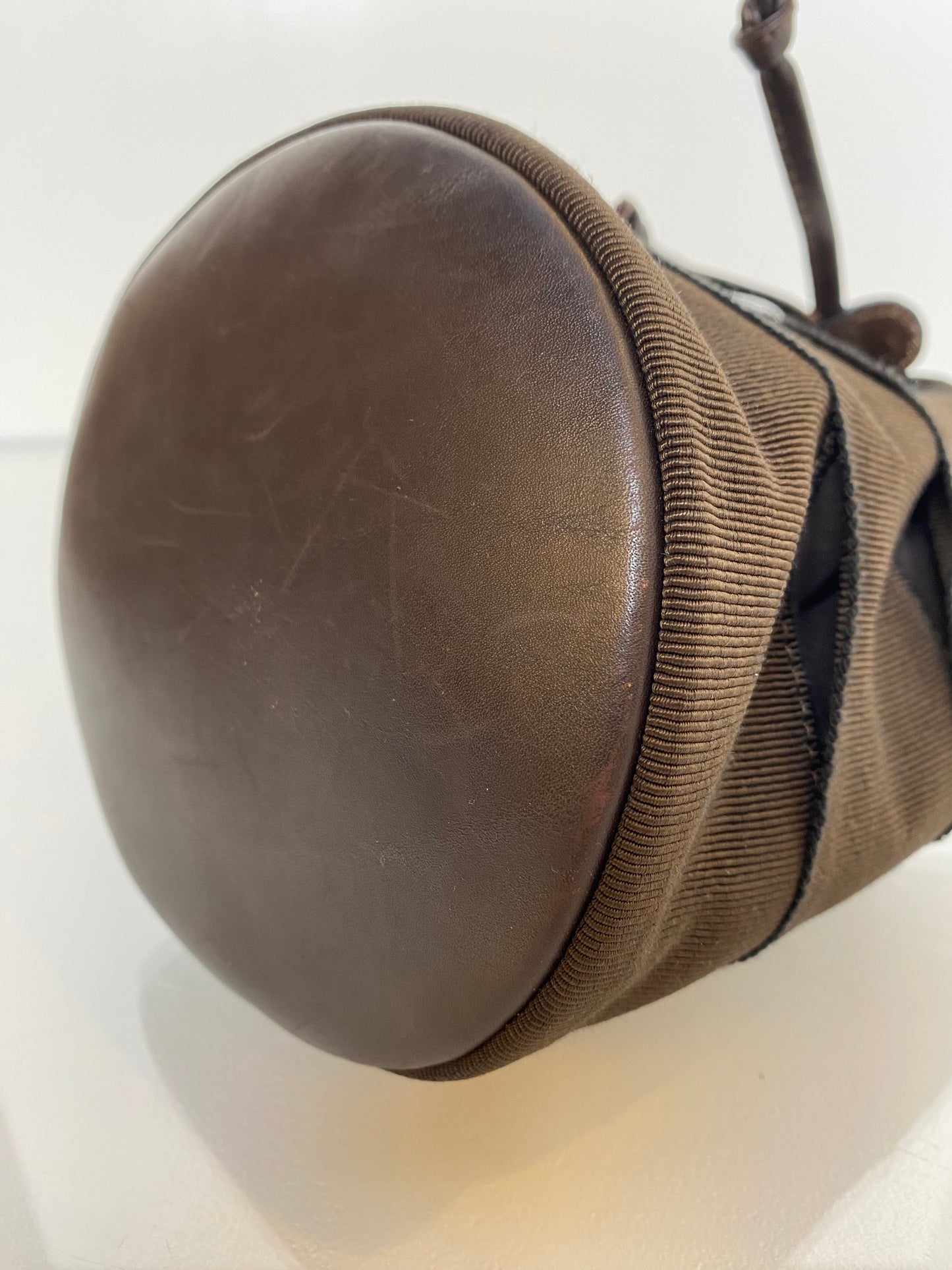 Ferragamo Vintage Brown Ribbon Bag