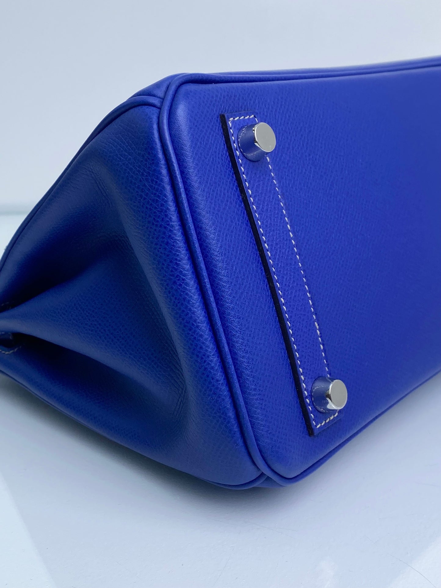 Hermes Birkin 25 Candy Blue Electric Mykonos Epsom PHW #O