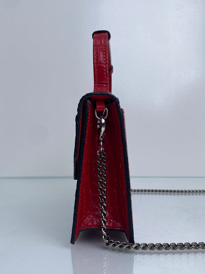Christian Louboutin Red Elisa Baguette SHW