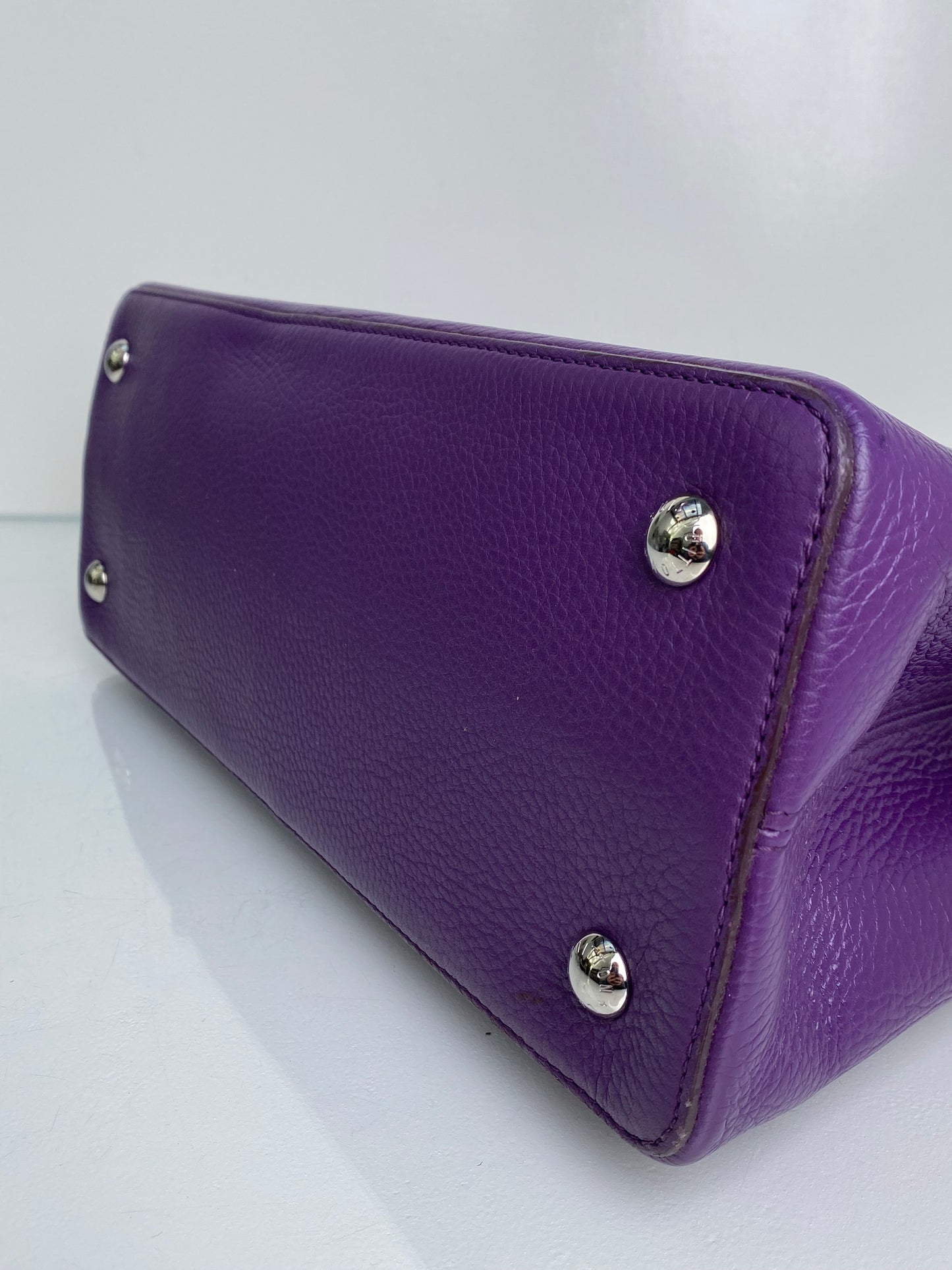 Louis Vuitton Purple Capucine MM Bag SHW