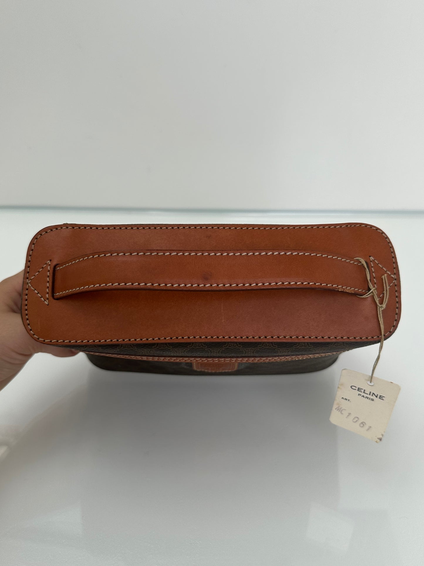 Celine Canvas Macadam East/West Vanity Bag GHW