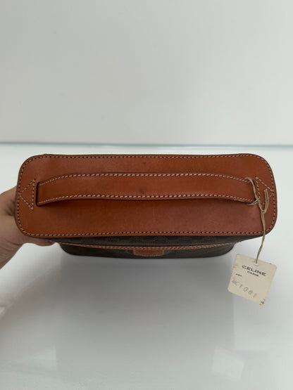 Celine Canvas Macadam East/West Vanity Bag GHW