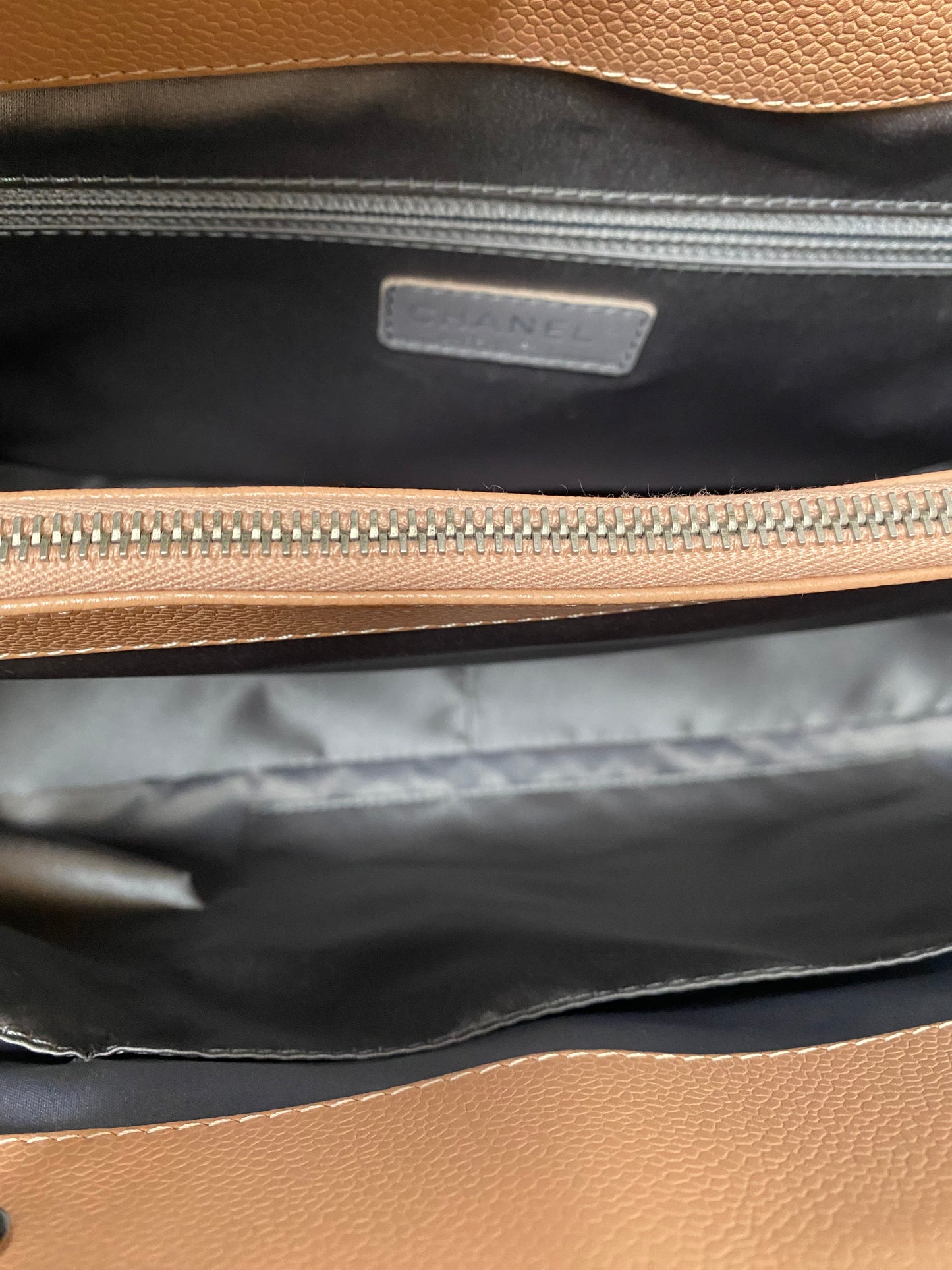 Chanel Dark Beige Caviar Quilted GST XL Bag SHW #17