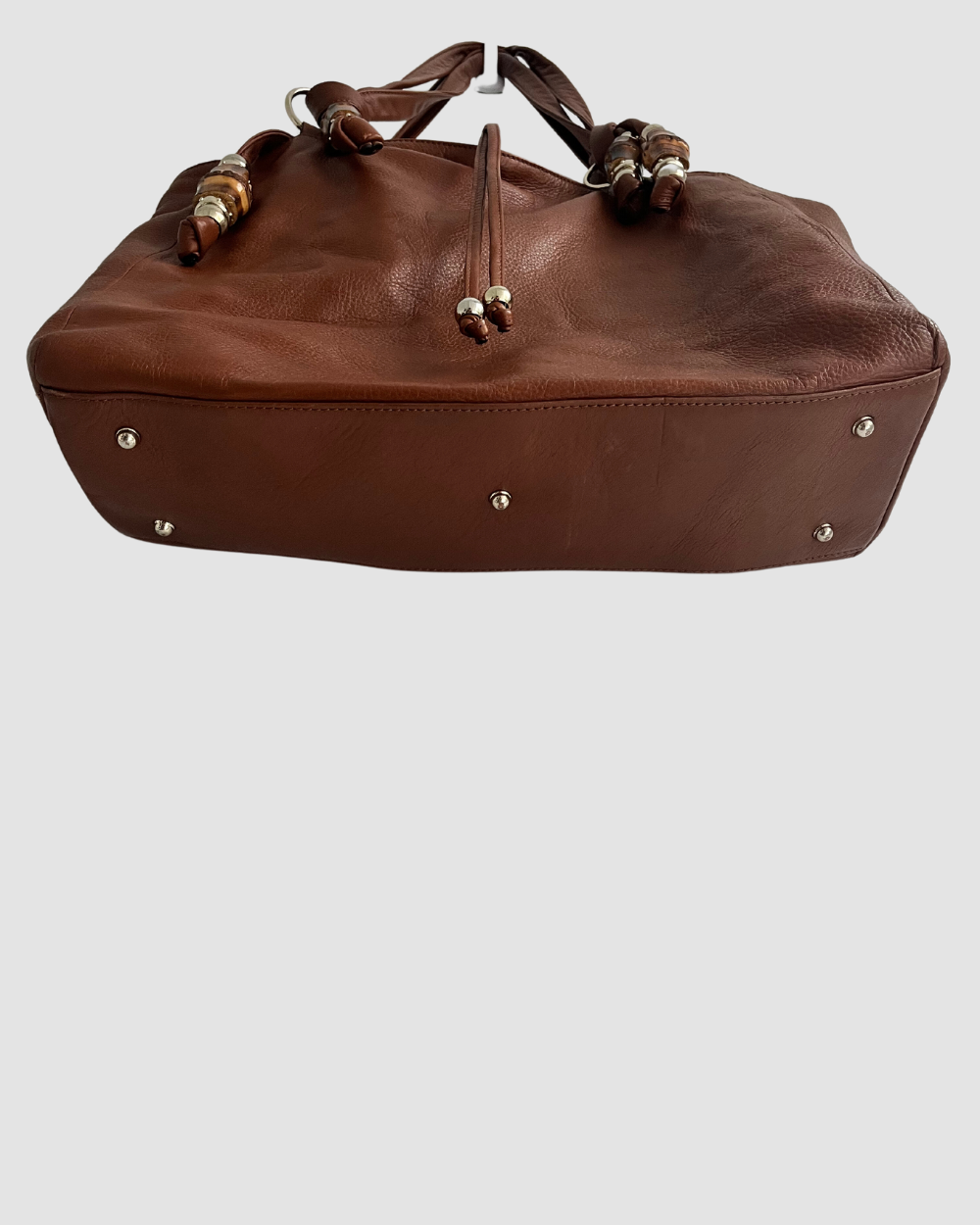 Gucci Brown Leather Tassel Bag