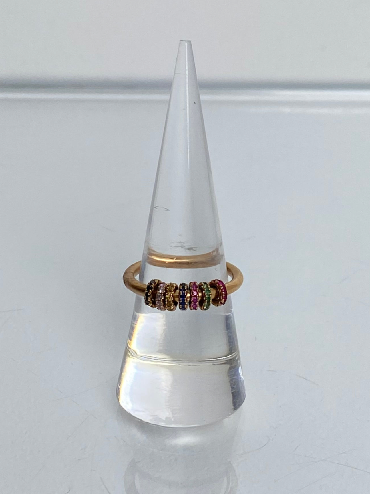 Spinelli Kilcollin 18KR Sapphire, Ruby, & Emerald Ring, 7.5