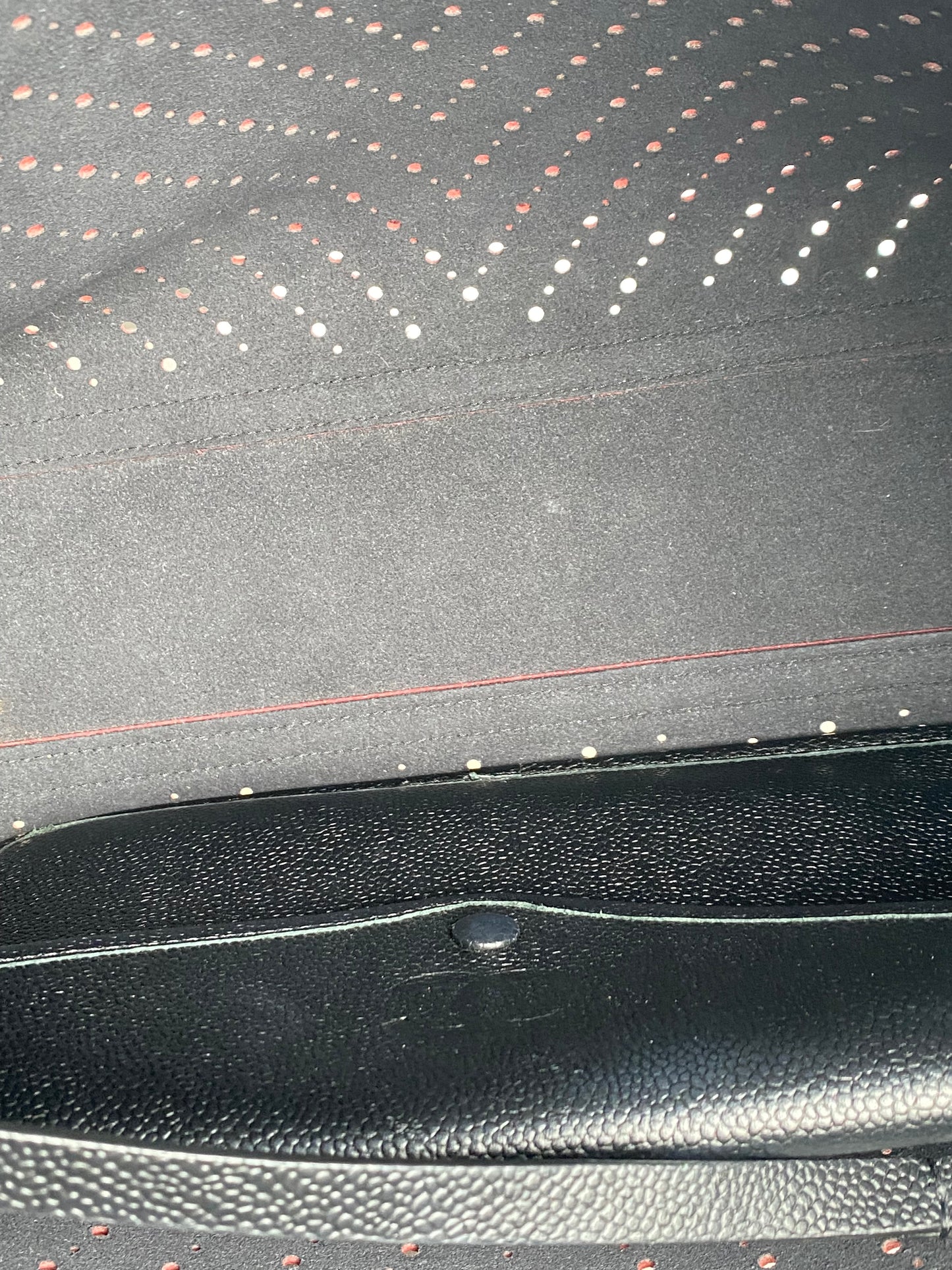 Chanel Burgundy Perforated Calfksin Medium Shopping Tote Bag SHW #22