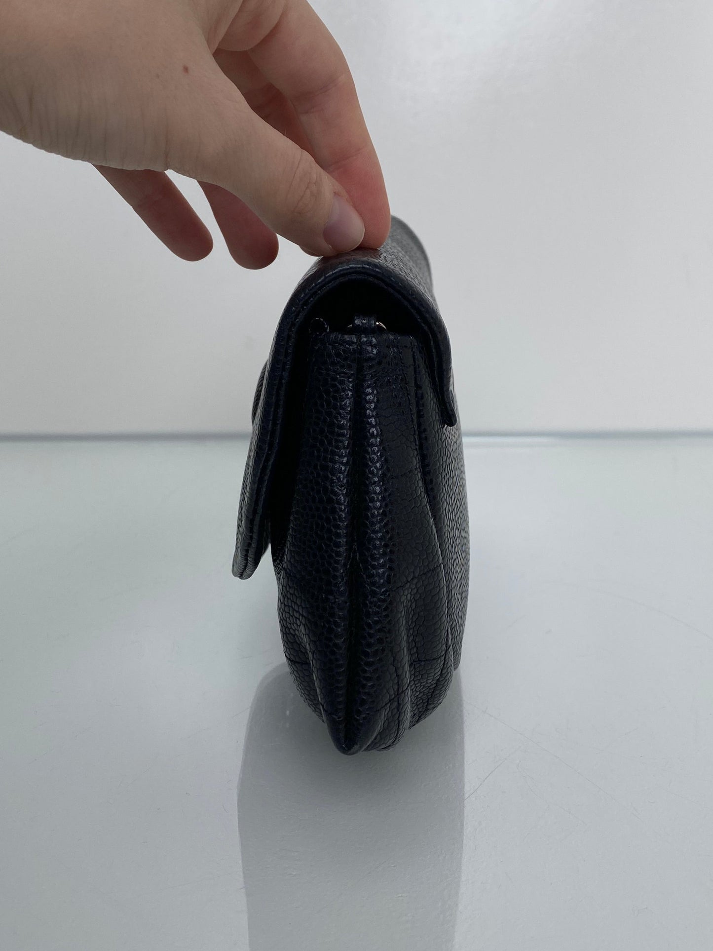 Chanel Black Caviar Half Moon WOC Bag SHW