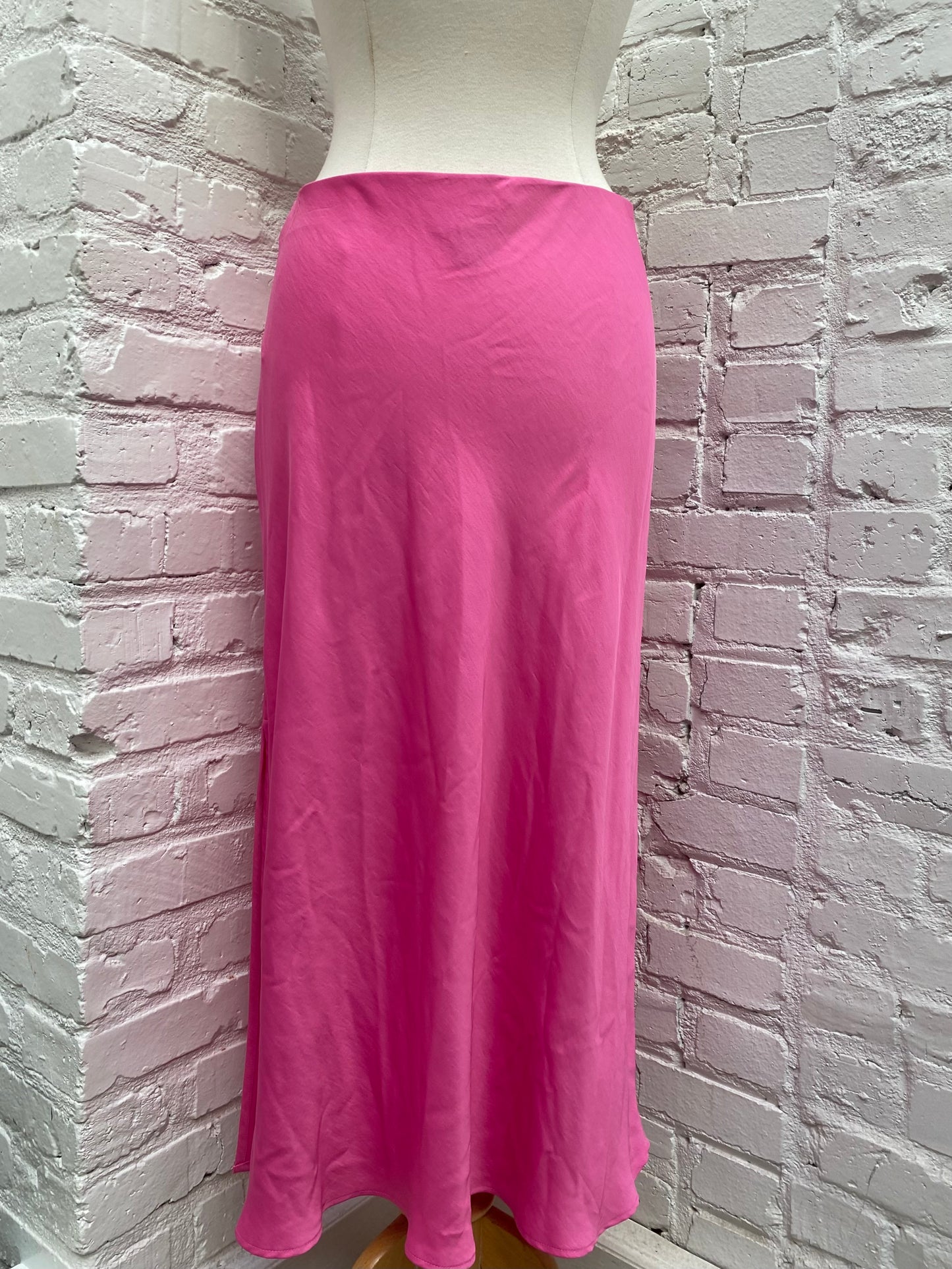 A New Day Pink Satin Maxi Skirt, M