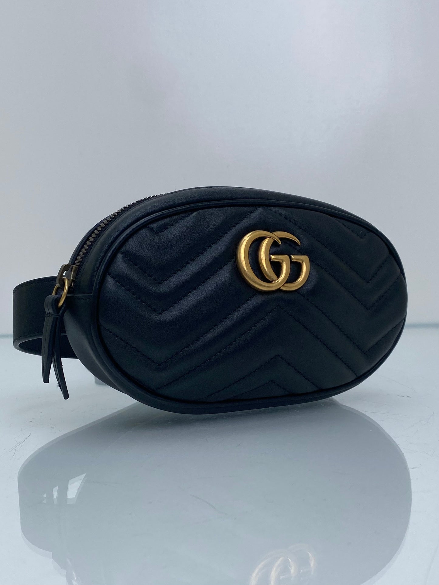 Gucci Black Marmont Belt Bag GHW, 95