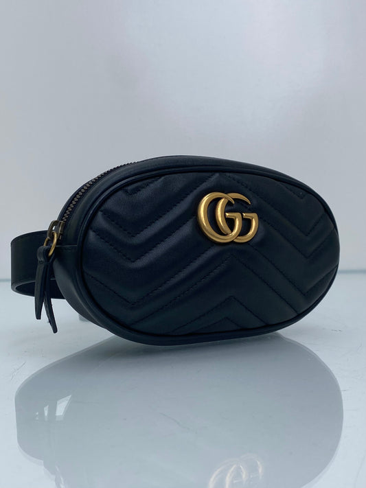 Gucci Black Marmont Belt Bag GHW, 95