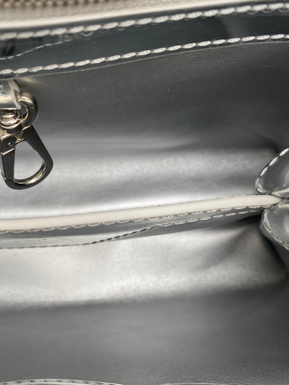 Louis Vuitton Silver Vernis Patent Leather X Yayoi Kusama Capucines BB Bag SHW