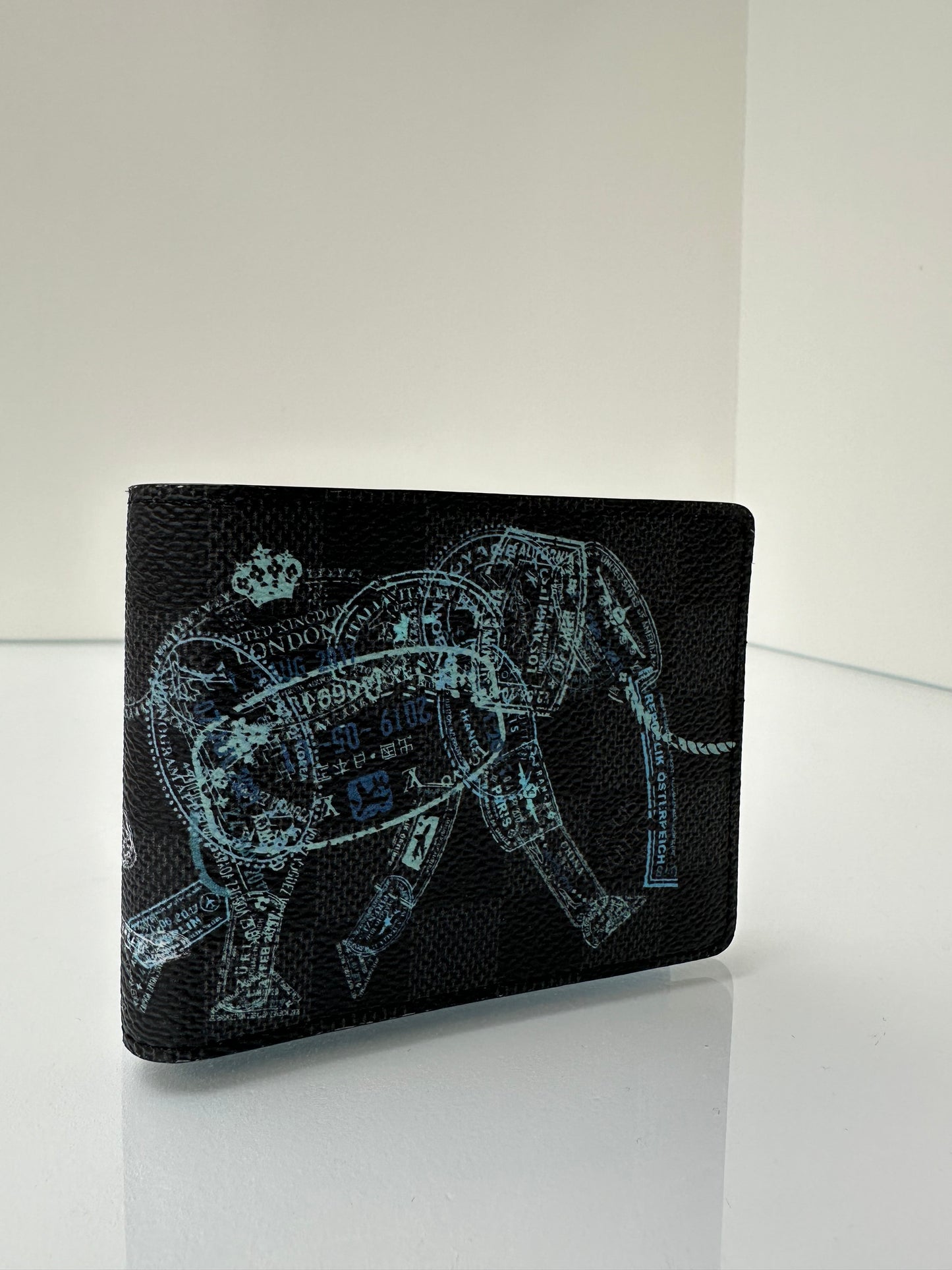 Louis Vuitton Damier Graphite Blue Elephant Bifold