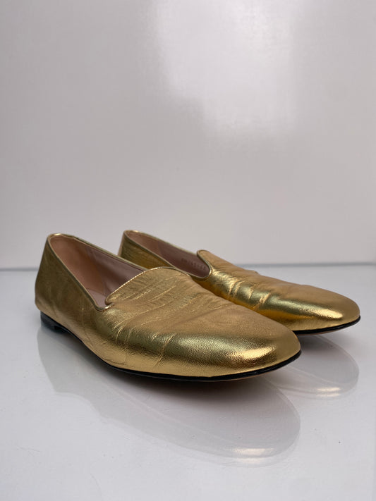 Stuart Weitzman Gold Loafers, 11