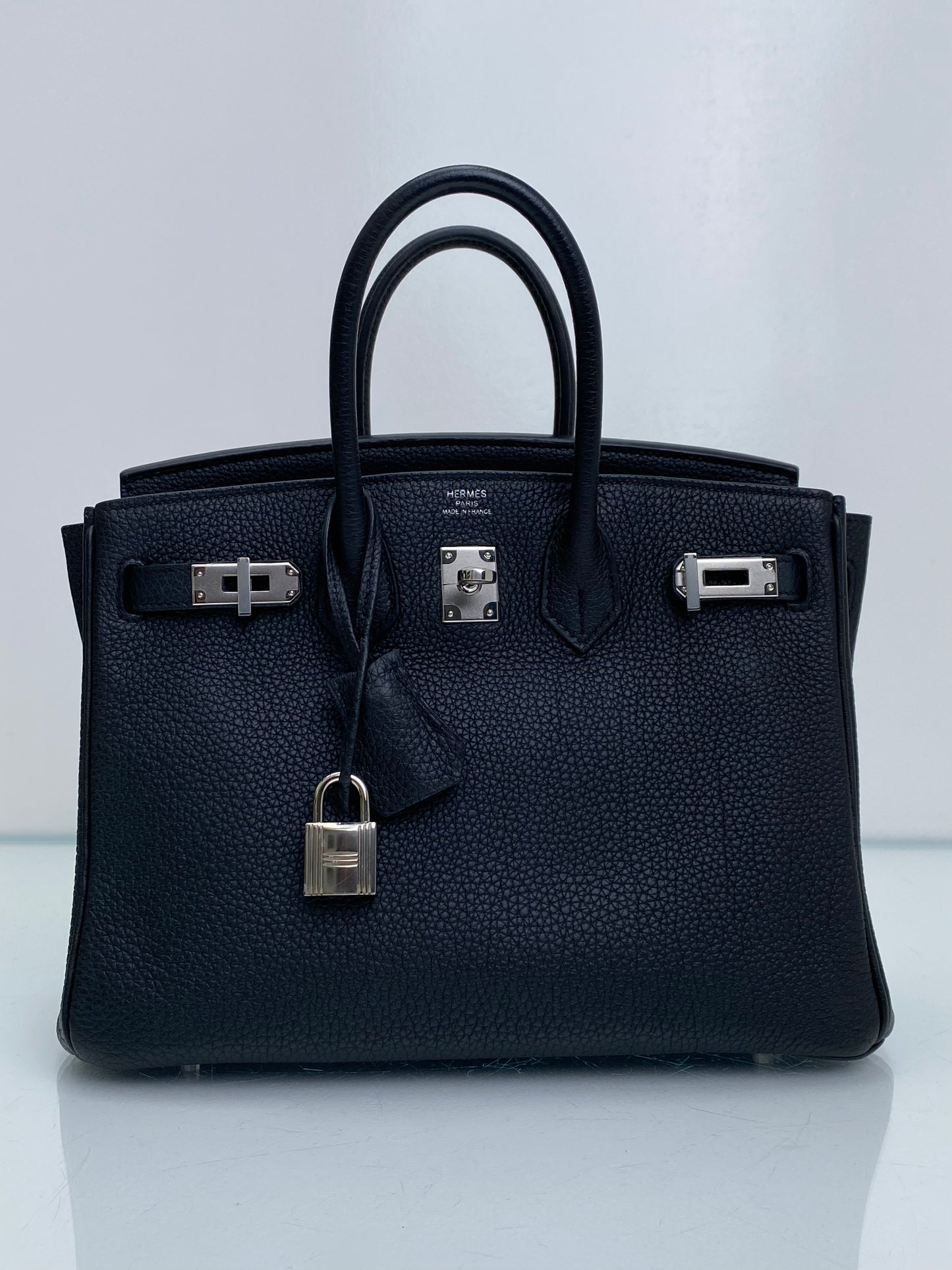 Hermes Birkin 25 Noir Togo PHW #A