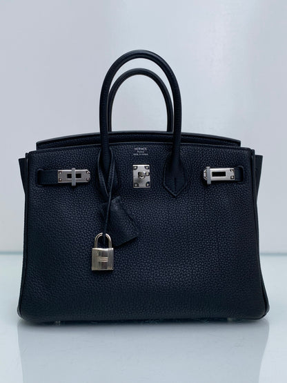 Hermes Birkin 25 Noir Togo PHW #A