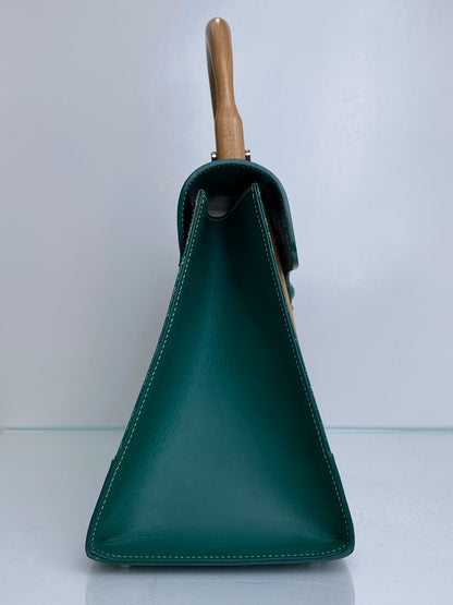 Goyard Green & Tan Saigon GM Tote Bag SHW