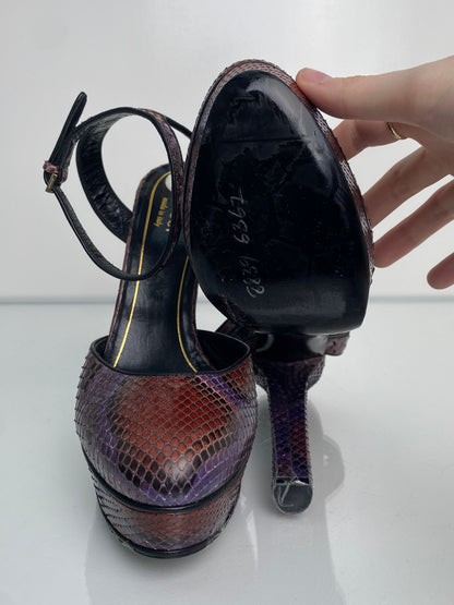Gucci Python Heels, 38